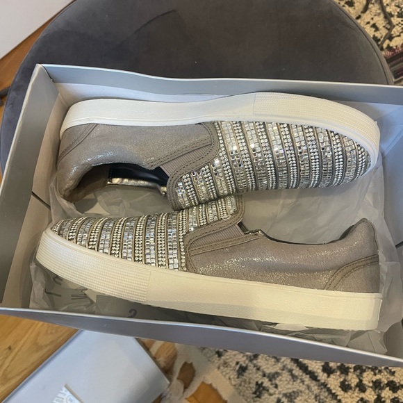 Stuart Weitzman “Vance Glitz” Slip-on Sneakers girls size 3 - Picture 5 of 6